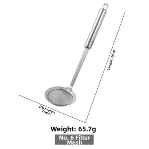 Oil Filtering Spoon Oil Dregs Removal Ultrafine Mesh Strainer