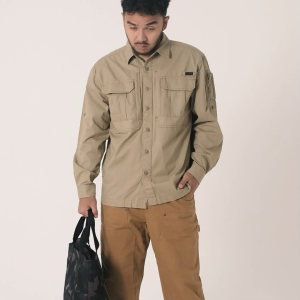 MGee Kemeja Kerja Outdoor Lengan Panjang Gordon C078 Light Khaky