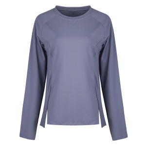 Breathable Quick-Drying Exercise T-shirt Womens Loose Long Sleeves Running Tops Workout Clothes Fall and Winter Plus Size Yoga Workout Clothes