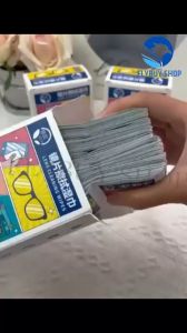 FLYBUY SHOP 100pcs Disposable Eyeglasses Lens Cleaning Cloth Anti Fog Wet Wipe Glasses Tissue Screen Remove Dust