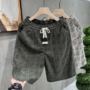 กางเกงขาสั้นทรงหลวมสไตล์อเมริกันสำหรับผู้ชายในช่วงฤดูร้อน กางเกงขายาวทรงตรงบางๆ ทรงหลวมๆ สไตล์ลำลอง กางเกงขายาวทรงขากว้าง 5 จุด ทรงลำลอง ทรงย้อนยุค