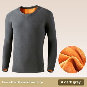 Golden Fleece Heattech Intimates Men Autumn and Winter Thickened Fleece-lined Long John Long Johns Suit Heating Cold-Proof Cotton Jersey