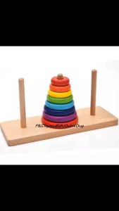 FS 118 Wooden Tower of Hanoi for Kids Educational Toy