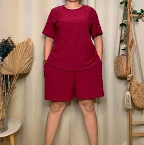 XL TO 2XL EMBOSSED BRANDED COTTON TERNO SHORT