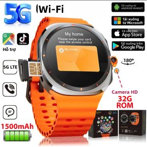 Đồng Hồ Thông Minh 5G Mới 2025 Dành Cho Nam Màn Hình HD 480*480 NFC GPS La Bàn Pin 1480mAh Tích Hợp Camera Và Theo Dõi Sức Khỏe