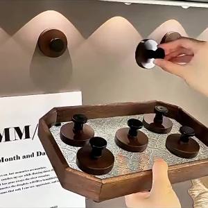 Walnut Wood Pattern Suction Cup Rotating Wall Mounted Kitchen Organizer