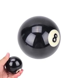 5.25/57.2 Mm Pool Ball Standard Regular Black 8 Balls Pool Training Replacement Pool Practice Made of Resin 1 pcs.