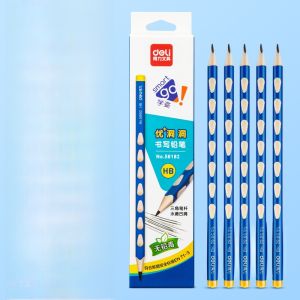 Deli HB2B Thickened Triangle Hole Hole Pencil No Lead Poisoning for Kindergarten Children Primary School Grade One And Two Special Use