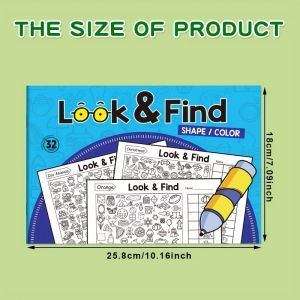 Interactive Seek & Find Coloring Activity Book for Kids with Look & Find Games Hidden Object Pictures & Matching Exercises - Bo