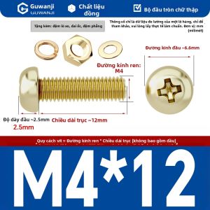 GUWANJI | Bộ Ốc Vít Đầu Tròn Chữ Thập Đồng