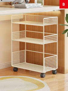 WUBUWEI | Portable Rolling Under Desk Bookshelf Multi-layer Storage