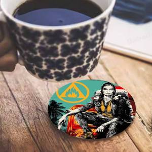 FPS Action shooting F-FarCry game Natural Coaster Creative Cartoon Absorbent Cushion Coffee Mug Bowl Cushion Insulation Cushion