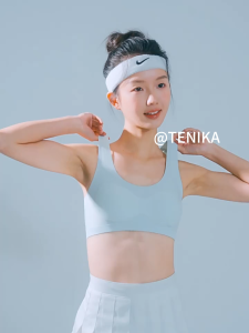 TENIKA ชุดชั้นในสำหรับเด็ก Seamless ไม่มีโครง เสื้อชั้นใน สไตล์เสื้อกั๊ก Kids Sports Bra 9-16 Years B-010