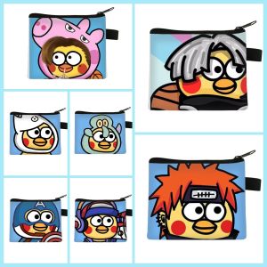 New Ikun Chicken Cute Little Black Key Wallet Portable Earphone Storage Bag Cartoon Style Japanese Design Student Essential