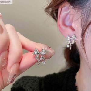 Hoa Tai Thắt Nút Bướm Bằng Bạc Nguyên Chất Thanh Lịch Dành Cho Nữ Trang Sức Thời Trang Nhỏ Gọn Cao Cấp Kiểu Dáng Độc Đáo