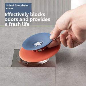 Kitchen Bathroom Sink Drain Cover Odor Eliminator Sealing Plug Anti-pest Press Type Water Pool Leak Plug down Pipe Seal Ring