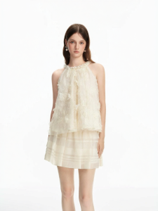 AIVEI | Ethereal Beach Holiday Off-the-Shoulder Lace Top