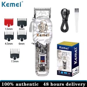 Kemei Adjustable 8W Electric Mens Professional Hair Clipper Wireless Hair Clipper Lithium Battery