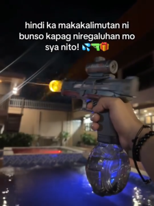 Electric Water Gun with Flame Light High Pressure Rechargeable for Kids Rapid Spray Outdoor Toy Gift