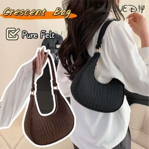 กระเป๋าใต้วงแขนแฟชั่นแบบลำลองทรงพระจันทร์เสี้ยวแบบผู้หญิงหญิงสาวกระเป๋าสะพายไหล่