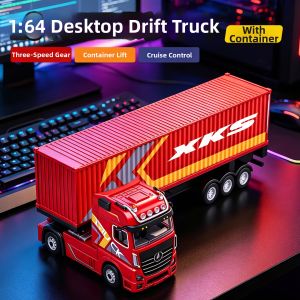 JINGGUAN | RC Remote Control 4WD Drift Trailer Truck Model 1:64