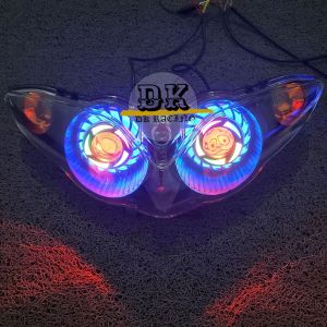 84945 Reflektor lampu depan Yamaha Jupiter z Set Projie Biled custome smoke oren Set billed new Burhan 2006 reflektor Lampu depan jupiter burhan set billed