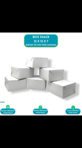 Snack Box 12x12 Dus Kue 12x12 (Isi 20 Pcs-B43D3)