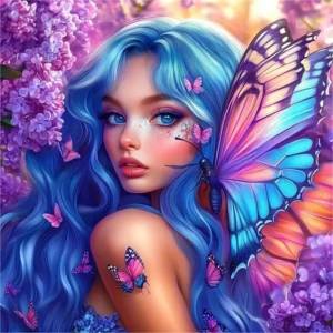 Huacan Girl Fantasy 5D DIY Bộ Tranh Đính Đá Hình Tròn & Hình Vuông Đầy Đủ Nhựa Khảm Thêu Thủ Công Tác Phẩm Nghệ Thuật Phong Cách Cổ Điển Quà Tặng