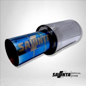 Knalpot Mobil SAVINTA Bluemoon Ngebas Adem Bulat Empuk Gahar Kering Stainles Size P33cm Kenalpot Mobil Avanza Vios Sedan Kijang Xenia Ayla Agya March Mobilio Brio Calya Jazz Yariz Pick Up Grand Max Sigra Luxio Wuling Karimun Apv Sirion Ertiga Carry HKS Sp