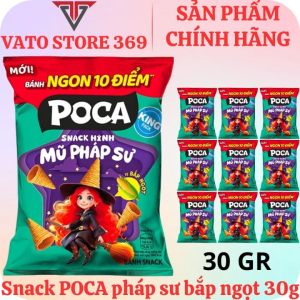Bánh snack hình mũ pháp sư POCA vị bắp ngọt gói 30g