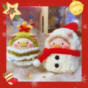 Lulu Pig Blind Box 5cm Cotton Doll Santa Claus Christmas Tree Deer Handmade Snowman Accessories Đồ Chơi Thời Trang Tĩnh Điện