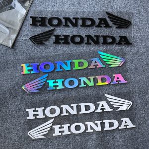 One Pair Honda Logo Emblem Sticker Reflective Motorcycle Body Front Bumper Waterproof Vinyl Decal