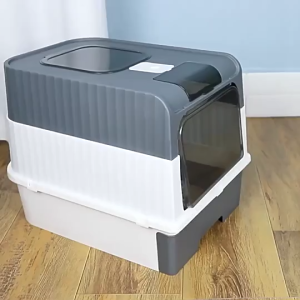 Turtle Enclosed Cat Litter Box Sterilization Drawer Type Dual Channel Large Space Pet Supplies