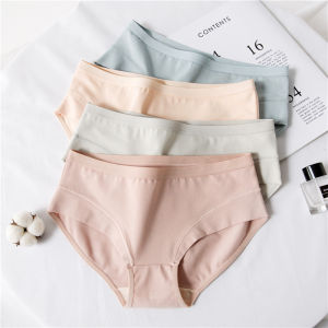 MORNA 4Pack Plus Size M-3XL Womens Cotton Panties Middle Waist Briefs for Girls Mother Breathable Female Underwear 