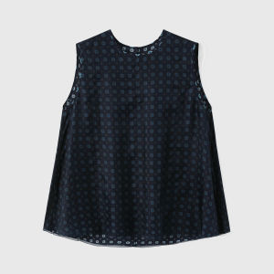 Double Layered Organza Silk Sleeveless Top