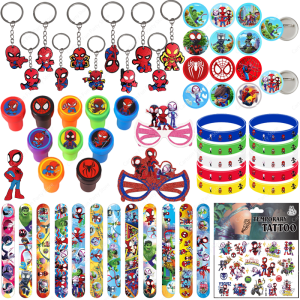 Người Nhện Và Những Người Bạn Của Anh Ấy Đeo Vòng Tay Quà Tặng Cho Bữa Tiệc Trẻ Em Vòng Đeo Tay Nhãn Dán Giải Thưởng Lớp Học Vui Nhộn Quà Tặng Trao Đổi Cho Trẻ Em