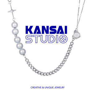 Kansai Light Luxury Minority Pearl XINGX Heart-Shaped Multi-Part Necklace Female Hip Hop Ins Tide Clavicle Chain Sweater Chain