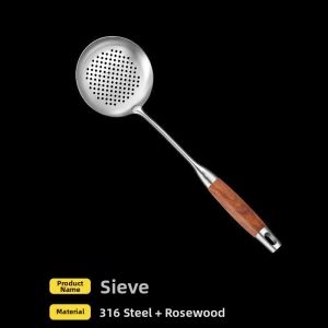 Non-stick 316 Stainless Steel and Rosewood Kitchenware Set