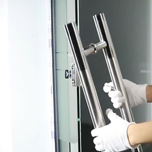 Extra Thick 304 Stainless door handle Matte Anti-fingerprint wood door handle brushed metal glass door handle