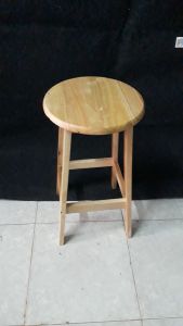 [HCM]Ghế đôn mặt tròn cao 60cm bằng gỗ (Tự nhiên)