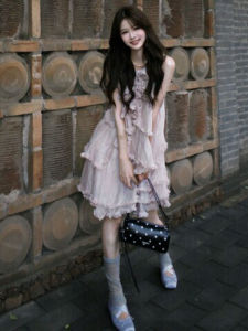 CHANGTONG | French Style Sweet Flared Waist Dress