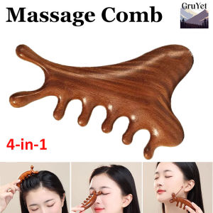 Sandalwood Massage Comb Dredge Meridian and Scalp Massage Comb Relax the Shoulder Body Care Tool