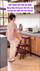 ghế ban thờ ghế thang gấp gọn ghế thắp hương ghế thang thắp nhan gỗ tự nhiên sơn PU 3 lớp chống mỗi mọt bh 2 năm