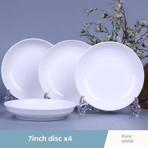 10-Piece Ceramic Plate Set 7/8-Inch Dinner Plates Dishware Combination Home Use Large Size Dinner Plates Cartoon Anime Pattern