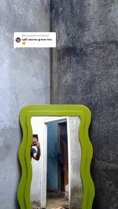 cermin aesthetic full body curved - silky mirror