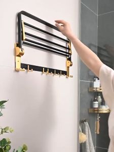 Punch-free bathroom storage rack towel rack soap storage triangular storage rack corner storage rack with hooks bathroom shelf accessories