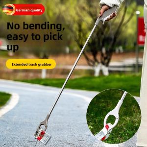 MONLEYTA | Long Handle Trash Grabber Gloves For Picking Up Garbage Hygienic Wastewater Management Long Pole Toilet Cleaning Tool