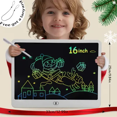 16 Inch LCD Writing Tablet Large Electronic Color Drawing Board Erasable Screen Perfect Educational Toys Birthday Christmas Gift