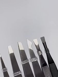 Eyebrow Tweezers Hairs Puller Stainless Steel Removal Makeup Tool Pointed Tip Slanted Eye Brow Clips for Women