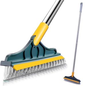 SIKAT LANTAI WIPER PEMBERSIH TOILET KAMAR MANDI 2IN1 GAGANG SAPU SIKAT PEMBERSIH DINDING MULTIFUNGSI